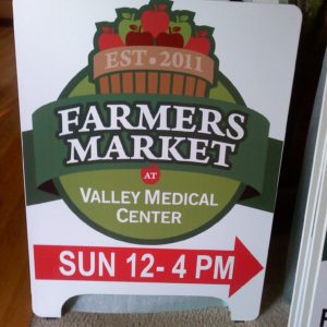 Wood A-board sign