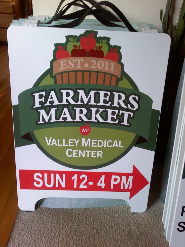 Wood A-board sign