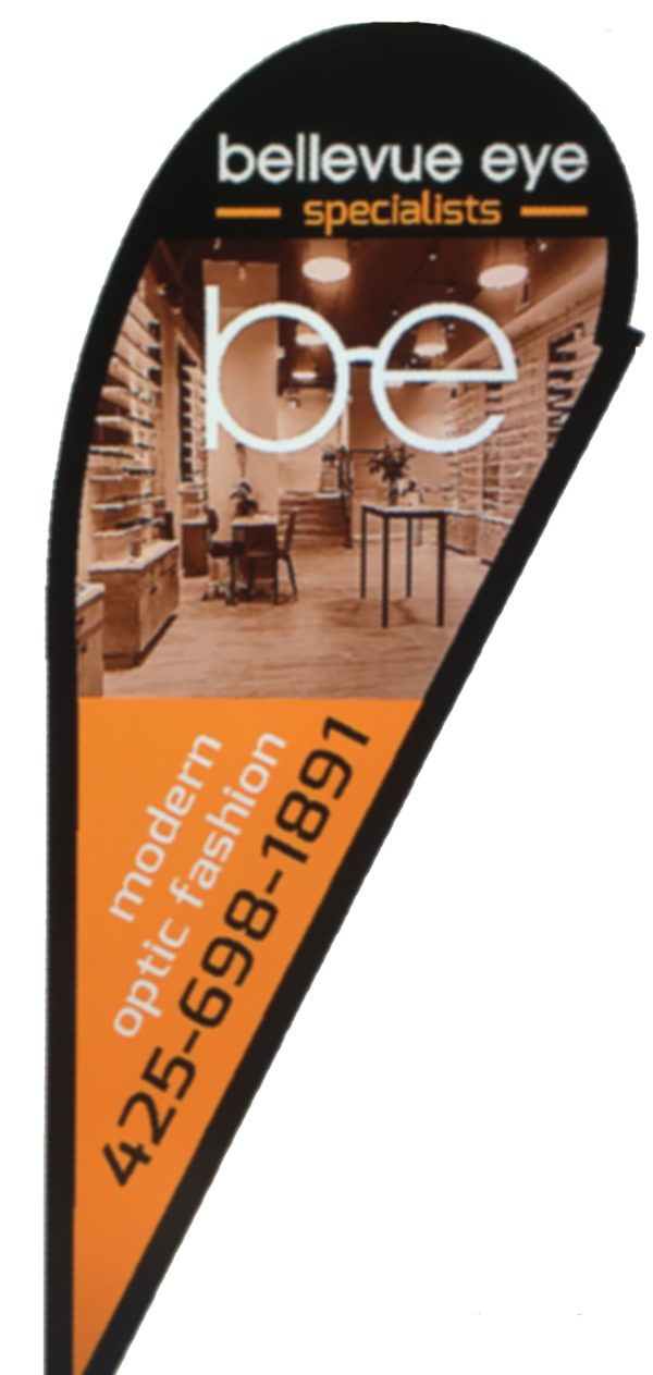 Scaled Bellevue Eye teardrop flag